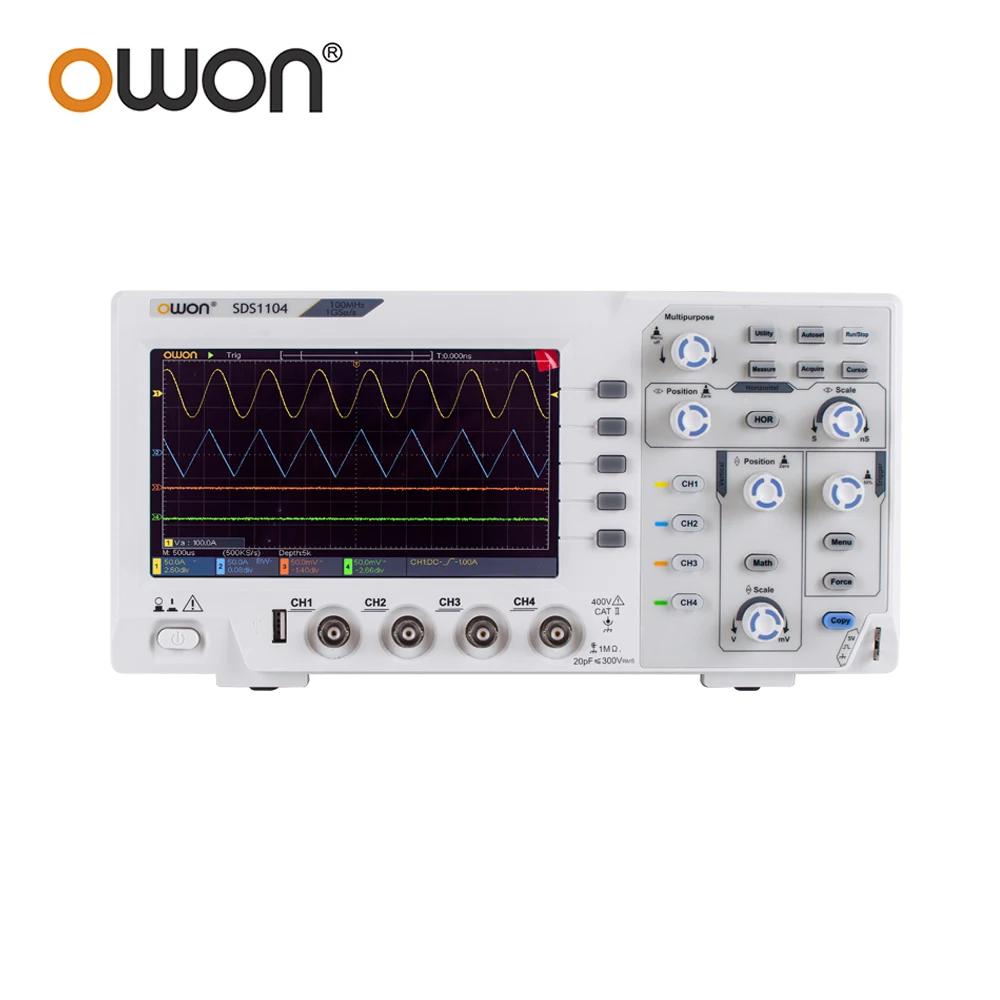 OWON SDS1104  丮 Ƿν,  ȸ ׽Ʈ, 7 ġ LCD USB, 4 ä Ƿν, 4CH, 100MHz, 1GS/s